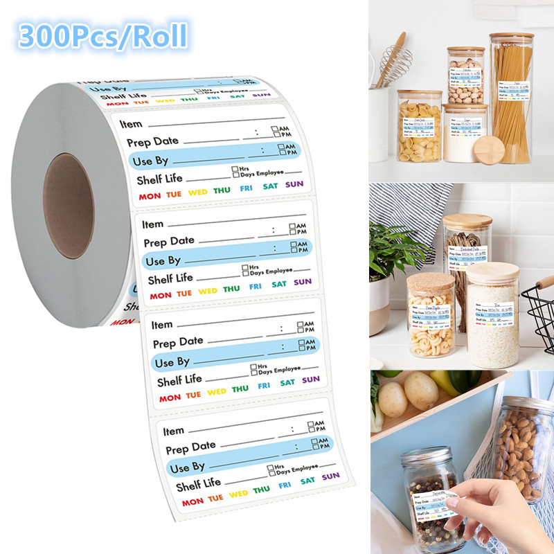 Food Snacks Label - ^300Pcs/Roll Kitchen Date Food Sticker Label