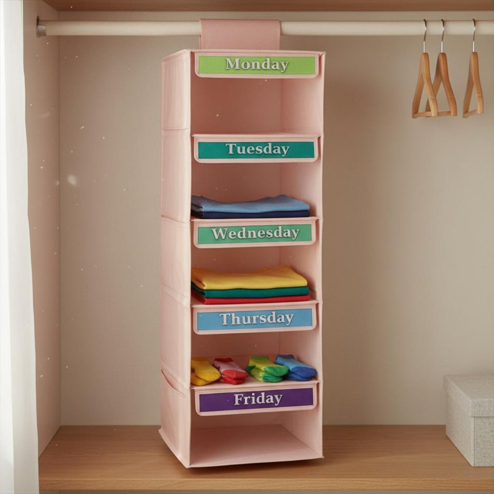 Food Snacks For Kids - 7Tiers Hanging Storage Bag Weekly Clothes
