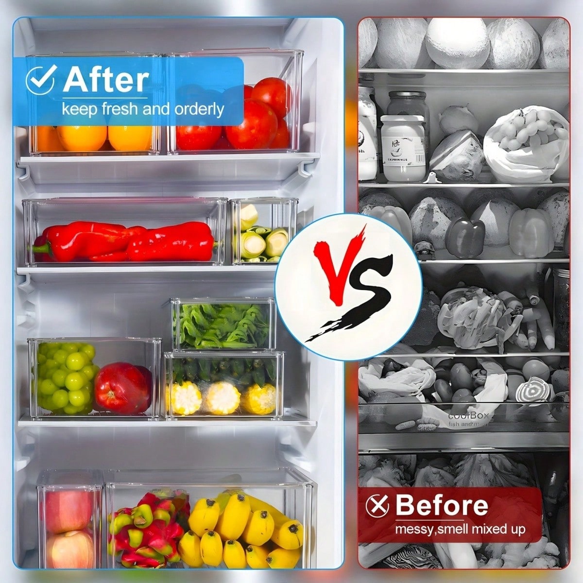 7/14 Pack Stackable Fridge Org - Food Snacks Gifts review and price