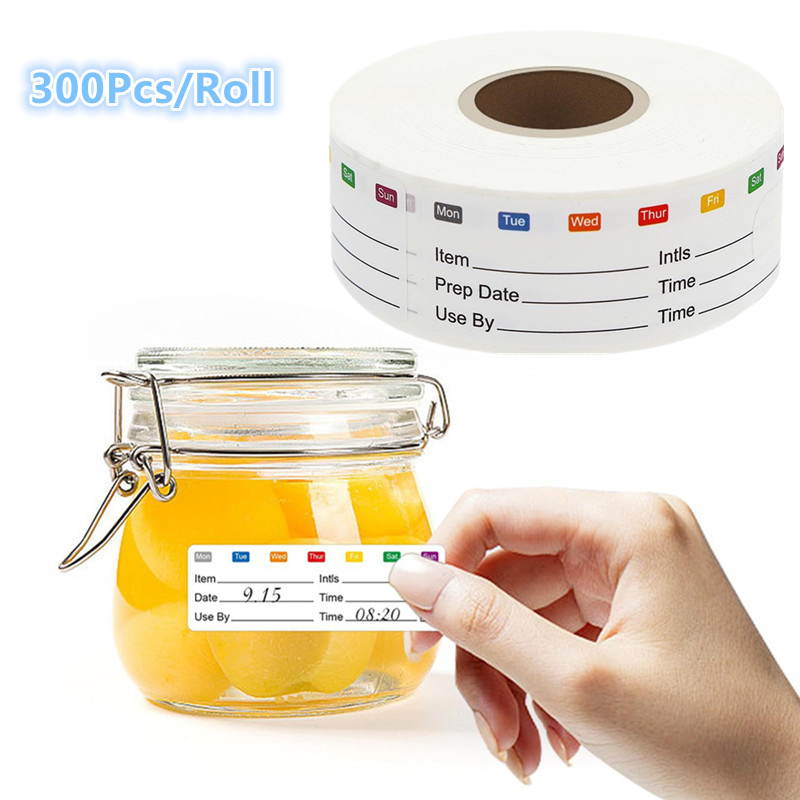 300Pcs/Roll Kitchen Date Food  - Food Snacks Label review and price