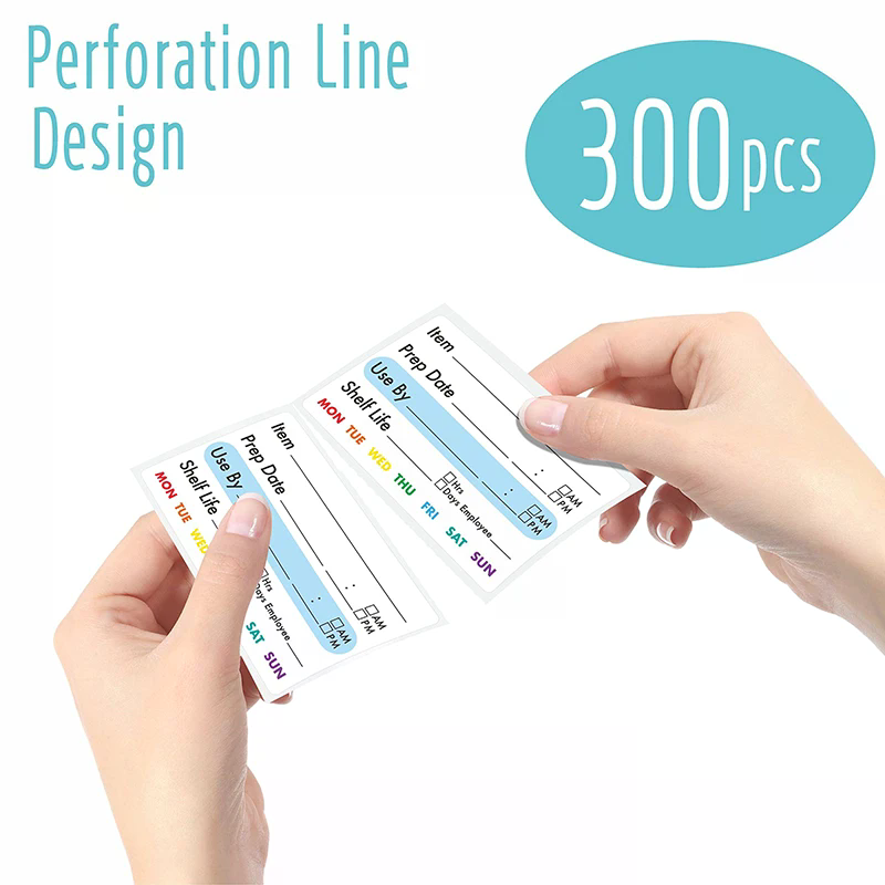 300Pcs/Roll Kitchen Date Food  - Food Snacks Label review and price