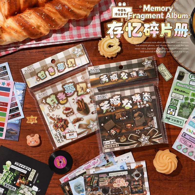 30Pcs Aesthetic Vintage Food L - Food Snacks Label review and price