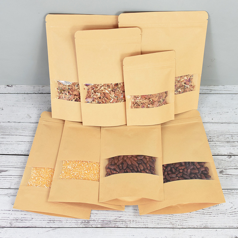 20/50pcs Kraft Paper Zip Lock  - Food Snacks Gifts review and price