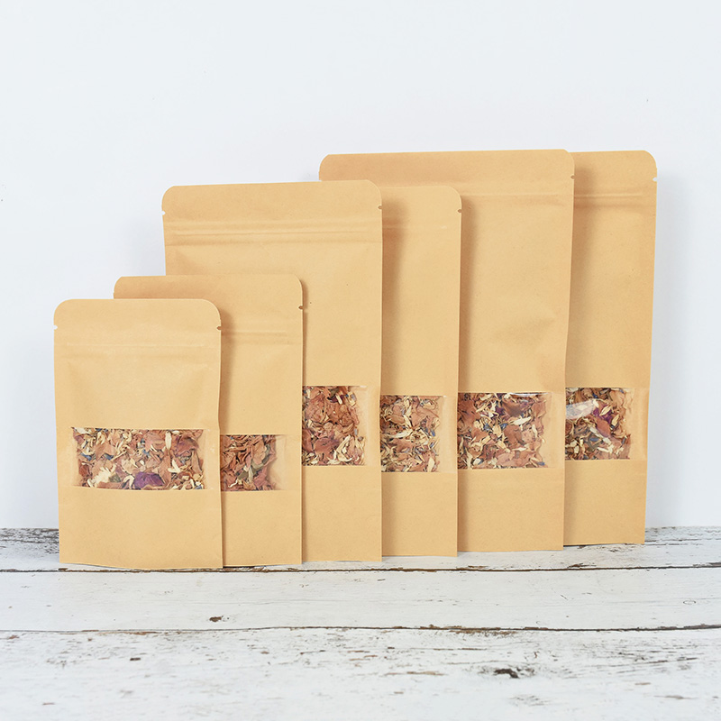 20/50pcs Kraft Paper Zip Lock  - Food Snacks Gifts review and price