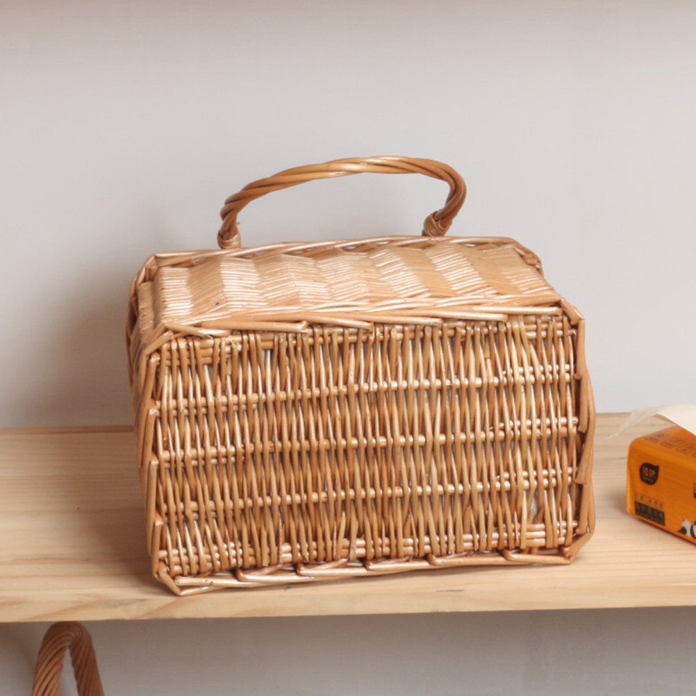 1Pcs Wicker Storage Basket Por - Snacks Food Gift Baskets review and price